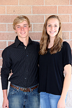 Freshman Duke Evan Dickenson and Duchess Sydney Herrick.