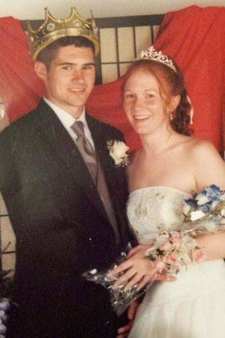 Anatomy and Physiology teacher Adam Babich at his prom after being crowned Prom King. Photo courtesy of Adam Babich.