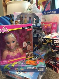 The Blue Santa Foundation collected over one hundred toys to donate to families in need.